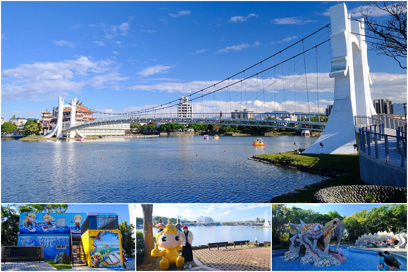 【桃園】龍潭大池景點：走吊橋、親子玩水划天鵝船、餵魚鴨一次玩透透