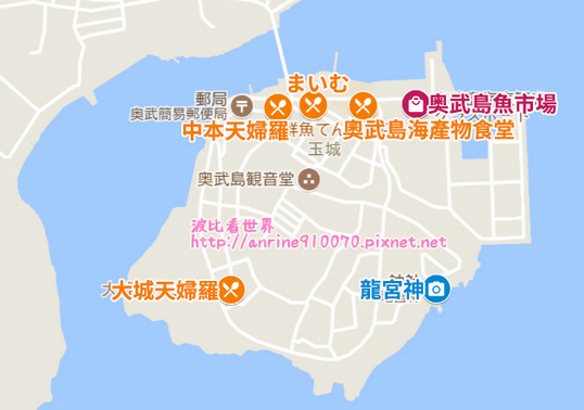 奧武島景點地圖